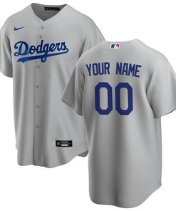 Los Angeles Dodgers 2020 Mlb Personalized Custom Light Grey Custom Jersey