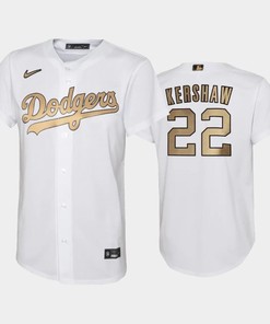 Los Angeles Dodgers 2022-23 All-Star Game 22 Clayton Kershaw White Youth Jersey