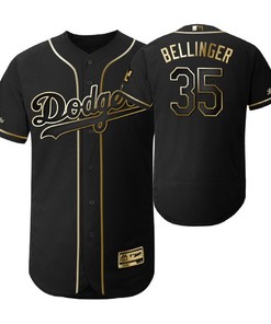 Los Angeles Dodgers #35 Cody Bellinger Mlb 2019 Golden Brandedition Black Jersey Gift For Dodgers Fans