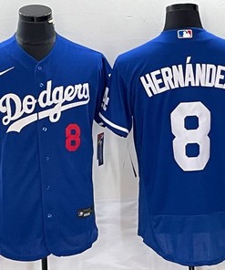 Los Angeles Dodgers #8 Kike Hernandez Jersey - Blue