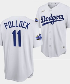Los Angeles Dodgers A.J. Pollock White Jersey 11 2022-23 All-Star Uniform