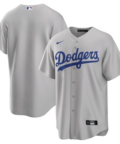 Los Angeles Dodgers Alternate Replica Team Jersey Gray Mlb
