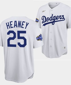 Los Angeles Dodgers Andrew Heaney White Jersey 25 2022-23 All-Star Uniform
