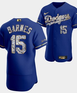 Los Angeles Dodgers Austin Barnes Royal Jersey 15 Golden Diamond 2022-23-23 Uniform