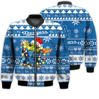Los Angeles Dodgers Baby Yoda Star Wars Sports Football American Ugly Christmas Gifts Unisex 3D Bomber Jacket