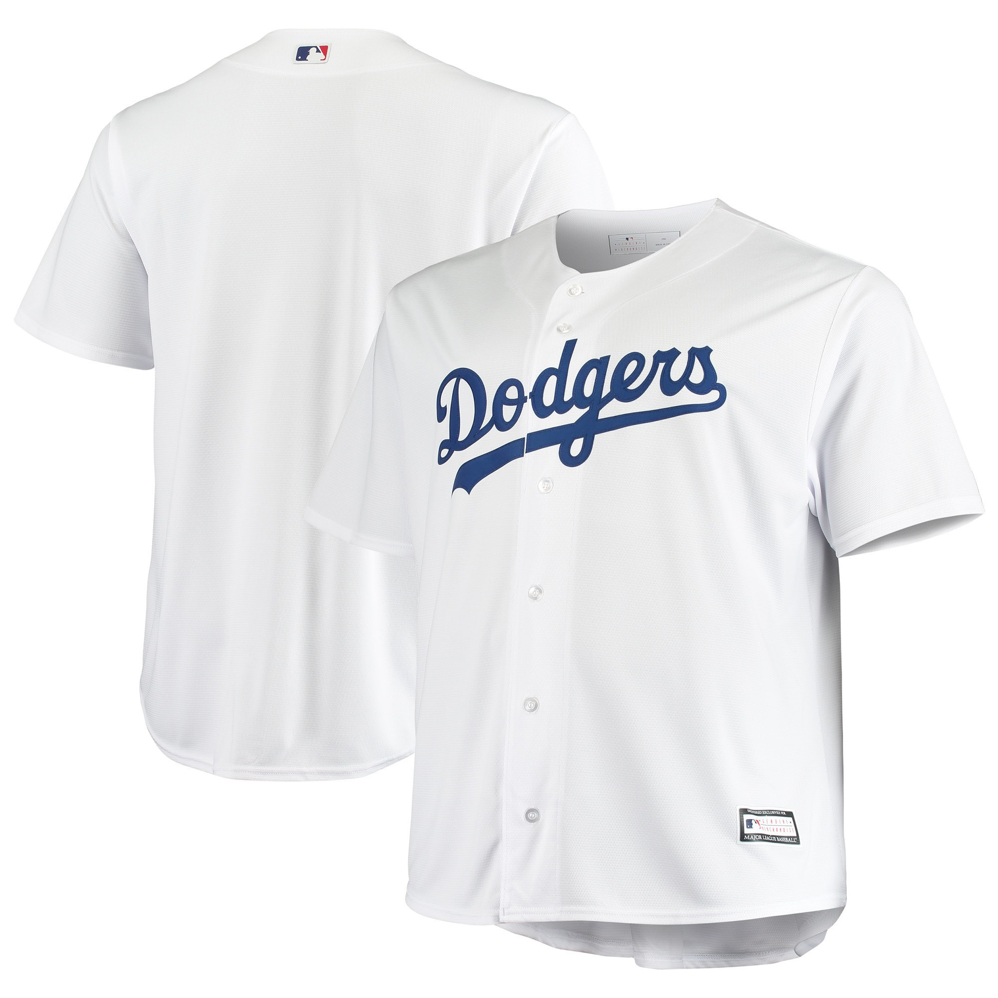 Los Angeles Dodgers Big And Tall Replica Team Jersey White Mlb