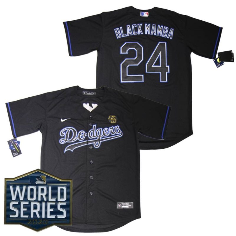 Los Angeles Dodgers Black Mamba Kobe Bryant #24 2020 Mlb New Arrival Dark Blue Jersey
