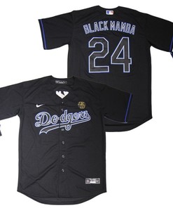 Los Angeles Dodgers Black Mamba Tribute Kobe Bryant #24 2020 Mlb Black Jersey