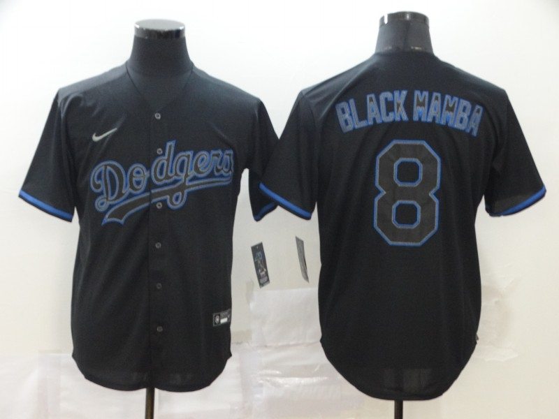 Los Angeles Dodgers Black Mamba Tribute Kobe Bryant #8 2020 Mlb Black Jersey