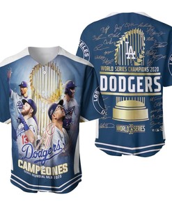 Los Angeles Dodgers Campeones Serie Mundial Mlb 2020 Baseball Jersey
