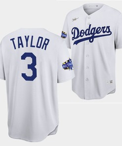 Los Angeles Dodgers Chris Taylor White Jersey 3 2022-23 All-Star Uniform