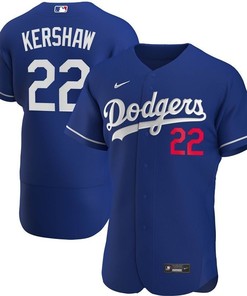 Los Angeles Dodgers Clayton Kershaw #22 2020 Mlb Navy Blue Jersey