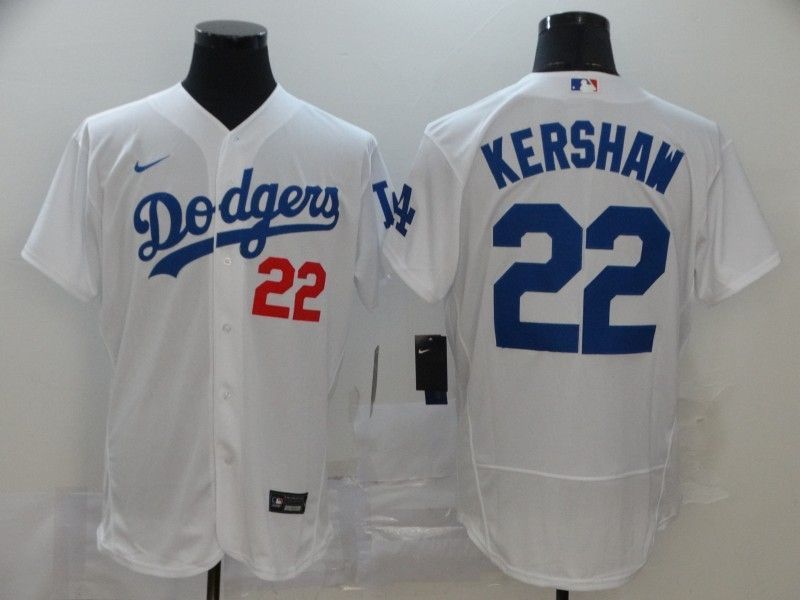 Los Angeles Dodgers Clayton Kershaw #22 2020 Mlb White Jersey