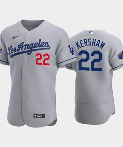 Los Angeles Dodgers Clayton Kershaw 22 Road Gray 2022-23 All-Star Game Jersey