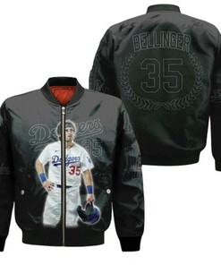 Los Angeles Dodgers Cody Bellinger 35 MLB 2020 MLB Basketball Team Black Gift For Dodgers Fans Bomber Jacket