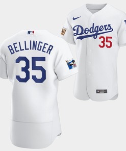 Los Angeles Dodgers Cody Bellinger White Jersey 35 Jackie Robinson 75th Anniversary 2022-23 Uniform