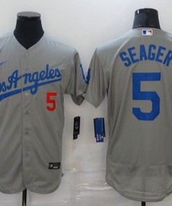 Los Angeles Dodgers Corey Seager #5 2020 Mlb Grey Jersey