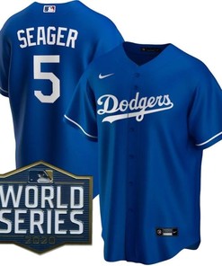 Los Angeles Dodgers Corey Seager #5 2020 Mlb Navy Blue Jersey