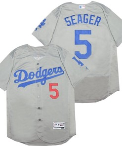 Los Angeles Dodgers Corey Seager #5 2020 Mlb Silver Jersey