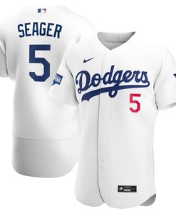 Los Angeles Dodgers Corey Seager #5 2020 Mlb White Jersey
