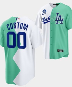 Los Angeles Dodgers Custom 2022-23 All-Star Celebrity Softball Game 00 White Green Jersey