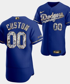 Los Angeles Dodgers Custom Royal Jersey 00 Golden Diamond 2022-23-23 Uniform