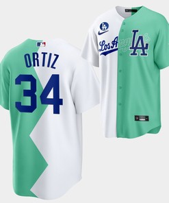 Los Angeles Dodgers David Ortiz 2022-23 All-Star Celebrity Softball Game 34 White Green Jersey