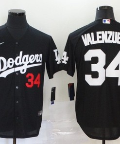 Los Angeles Dodgers Fernando Valenzuela #34 2020 Mlb Black Jersey