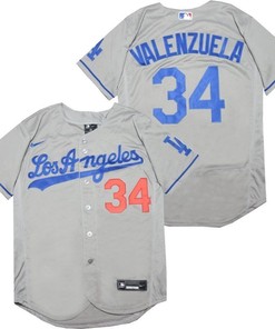 Los Angeles Dodgers Fernando Valenzuela #34 2020 Mlb Silver Jersey