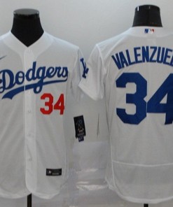 Los Angeles Dodgers Fernando Valenzuela #34 2020 Mlb White Jersey