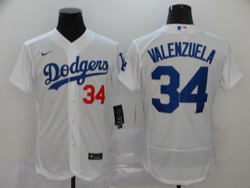 Los Angeles Dodgers Fernando Valenzuela #34 2020 Mlb White Jersey