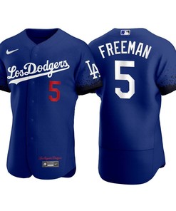 Los Angeles Dodgers Freddie Freeman 5 Mlb 2021 City Connect Royal Jersey Gift For Dodgers Fans