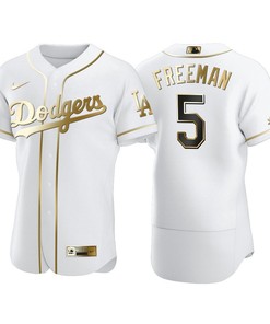 Los Angeles Dodgers Freddie Freeman 5 Mlb Golden City Brandedition White Jersey Gift For Dodgers Fans