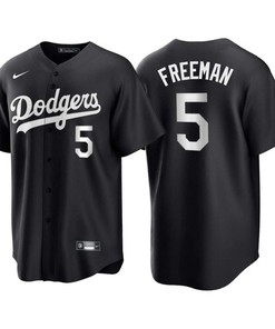 Los Angeles Dodgers Freddie Freeman 5 Mlb Home Black Jersey Gift For Dodgers Fans