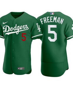 Los Angeles Dodgers Freddie Freeman 5 Mlb Player Green Jersey Gift For Dodgers Fans