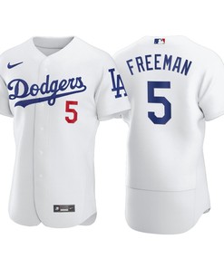 Los Angeles Dodgers Freddie Freeman 5 Mlb Player White Jersey Gift For Dodgers Fans