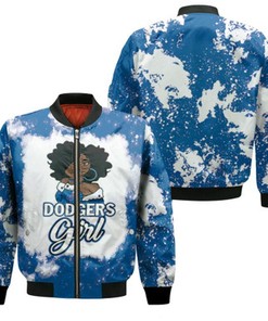Los Angeles Dodgers Girl African Girl MLB Team Allover Design Gift For Los Angeles Dodgers Fans Bomber Jacket 900010013505