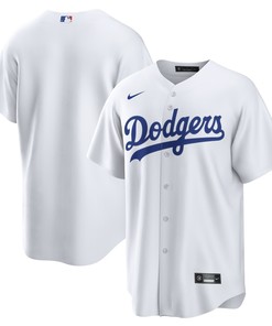 Los Angeles Dodgers Home Blank Replica Jersey - White Mlb