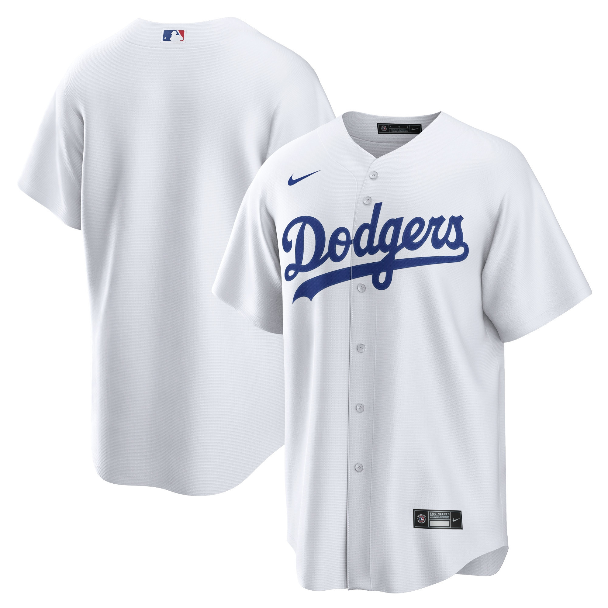 Los Angeles Dodgers Home Blank Replica Jersey - White Mlb