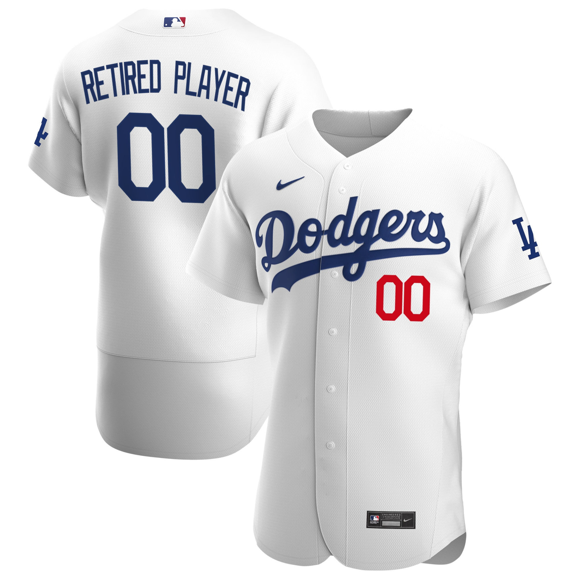 Los Angeles Dodgers Home Pick-a-player Retired Roster Authentic Jersey - White Custom Jerseys Mlb