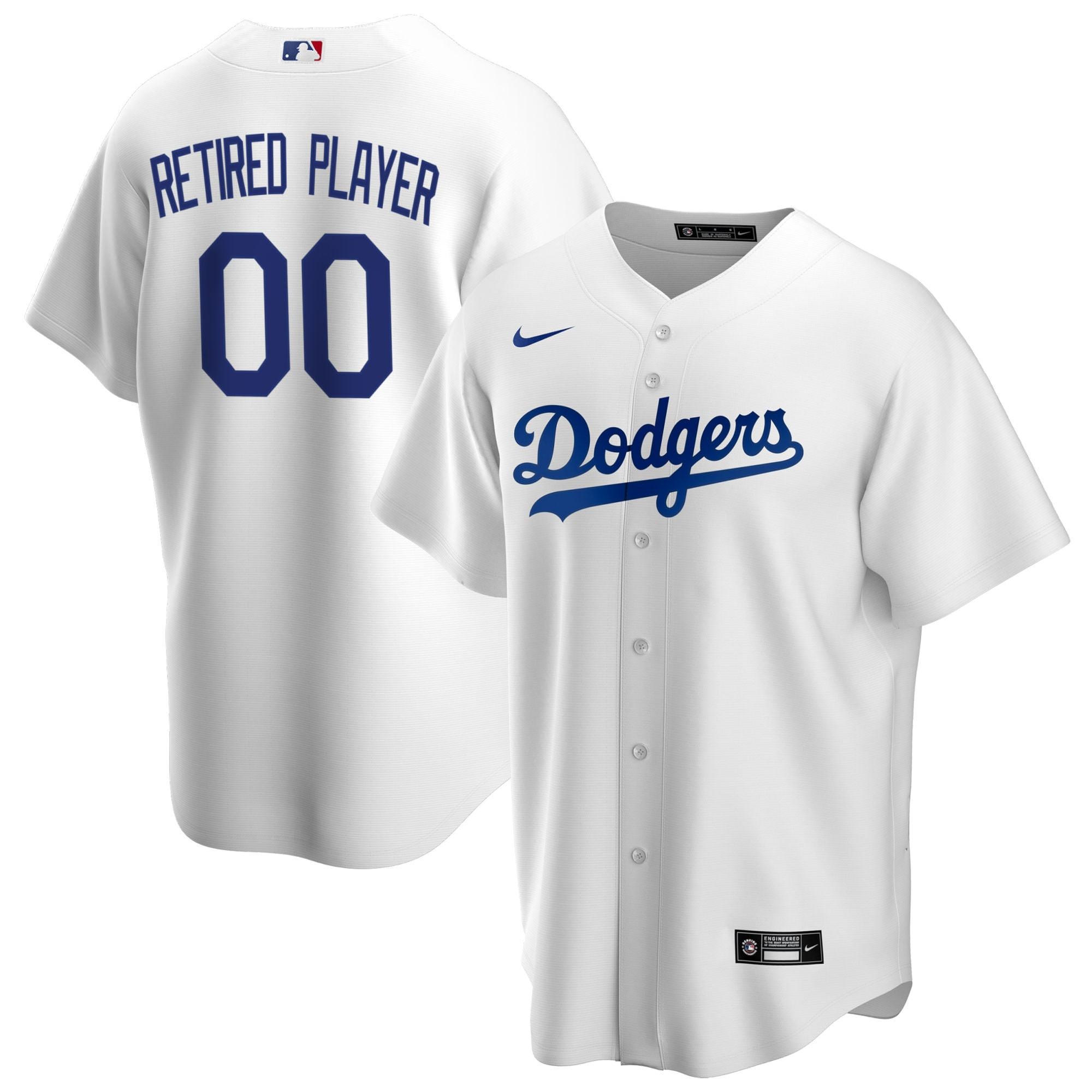 Los Angeles Dodgers Home Pick-a-player Retired Roster Replica Jersey - White Custom Jerseys Mlb