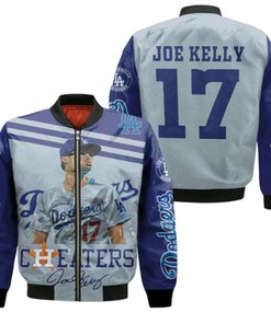 Los Angeles Dodgers Joe Kelly 17 MLB Legendary Captain Leader 3D Allover Gift For Dodgers Fans Bomber Jacket