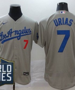 Los Angeles Dodgers Julio Urias #7 2020 Mlb Grey Jersey