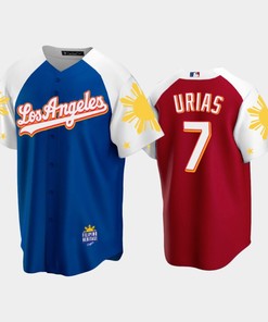 Los Angeles Dodgers Julio Urias 7 2022-23 Royal Red Filipino Heritage Night Jersey
