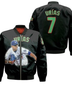 Los Angeles Dodgers Julio Urias 7 MLB Legendary Captain Black Gift For Dodgers Fans Bomber Jacket 900010017868