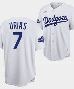 Los Angeles Dodgers Julio Urias White Jersey 7 2022-23 All-Star Uniform