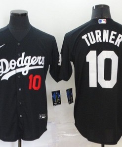 Los Angeles Dodgers Justin Turner #10 2020 Mlb Black Jersey