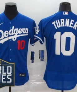 Los Angeles Dodgers Justin Turner #10 2020 Mlb Blue Jersey
