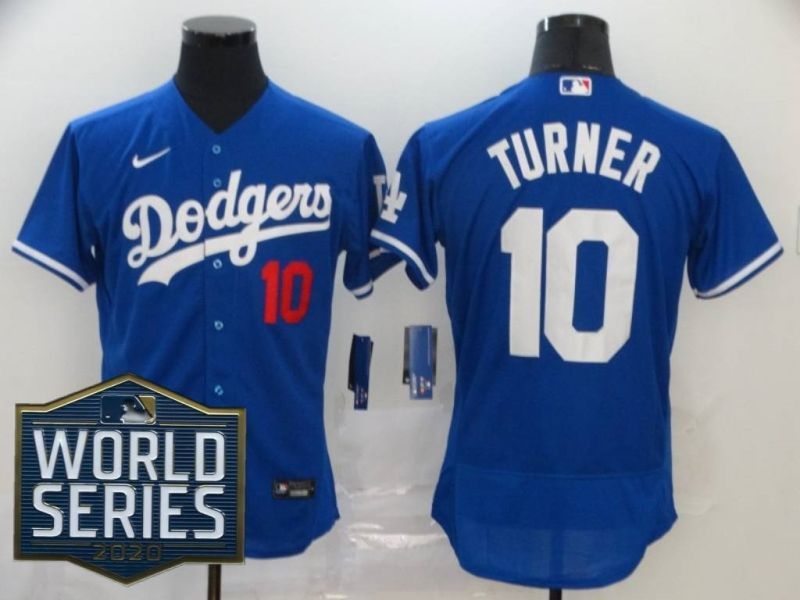 Los Angeles Dodgers Justin Turner #10 2020 Mlb Blue Jersey