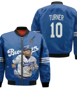 Los Angeles Dodgers Justin Turner 10 MLB Team 2020 Blue Jersey Gift For Dodgers Fans Bomber Jacket